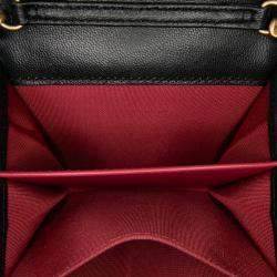 Pre Owned Chanel Black Lambskin 19 Flap Coin Purse With Chain