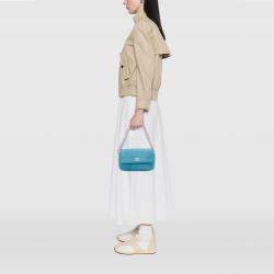 Pre Owned Chanel Blue Terry Cloth Sport Line Flap