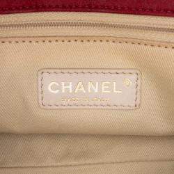 Pre Owned Chanel Red Large Aged Calfskin Chic Quilt Flap