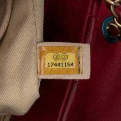 Pre Owned Chanel Red Large Aged Calfskin Chic Quilt Flap