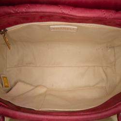 Pre Owned Chanel Red Large Aged Calfskin Chic Quilt Flap
