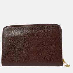 Pre Owned Chanel CC Small Brown Calfskin Wallet