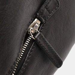 Pre Owned Chanel Chevron Black Lambskin Top Handle Bag