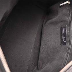 Pre Owned Chanel Chevron Black Lambskin Top Handle Bag