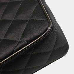 Pre Owned Chanel CC Tassel Black Satin Camera Bag