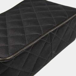 Pre Owned Chanel CC Tassel Black Satin Camera Bag
