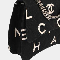 Pre Owned Chanel Black Canvas Chain Handbag