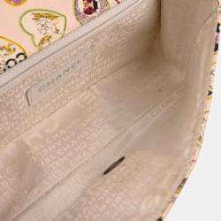 Pre Owned Chanel Pink Canvas Valentine Chain Shoulder Bag