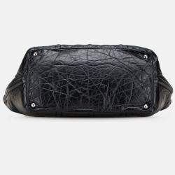 Pre Owned Chanel Black Distressed Calfskin Shopping In Moscow Tote