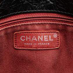 Pre Owned Chanel Black Distressed Calfskin Shopping In Moscow Tote