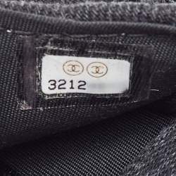 Pre Owned Chanel Black Denim Mood Convertible Chain Clutch