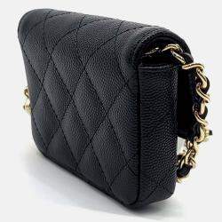 Pre Owned Chanel Caviar Chain Belt Bag