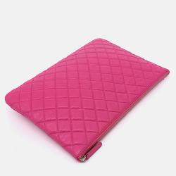 Pre Owned Chanel Caviar Clutch Large