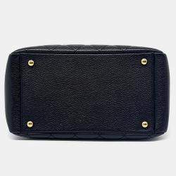Pre Owned Chanel Black Leather Chanel Caviar Square Bag