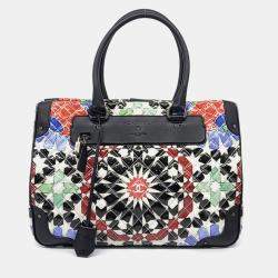 Pre Owned Chanel Multicolor Coated Canvas Dallas tote and shoulder bag