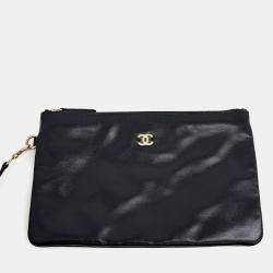 Pre Owned Chanel Black Leather 22 Bag
