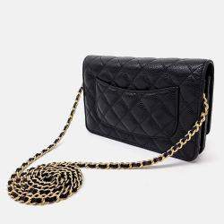 Pre Owned Chanel Black Leather WOC Mini Crossbody Bag