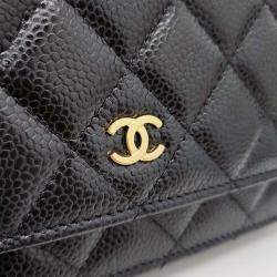 Pre Owned Chanel Black Leather WOC Mini Crossbody Bag