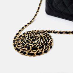 Pre Owned Chanel Black Leather WOC Mini Crossbody Bag