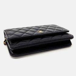 Pre Owned Chanel Black Leather WOC Mini Crossbody Bag