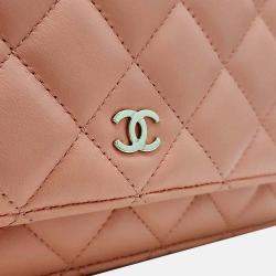 Pre Owned Chanel Orange Leather WOC Mini Crossbody Bag