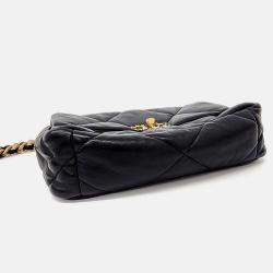 Pre Owned Chanel Black Leather 19 Flap Bag Small