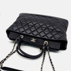 Pre Owned Chanel Black Leather Chanel Portobello Large