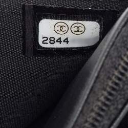 Pre Owned محفظة شانيه سلاسل بحزام سي سي جلد أكافيار مبطن أسود