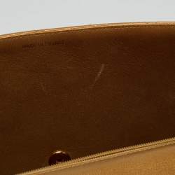 Pre Owned حقيبة شانيل فينتدج كلاسيك جلد ذهبي مبطن بقلاب