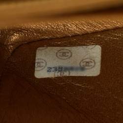 Pre Owned حقيبة شانيل فينتدج كلاسيك جلد ذهبي مبطن بقلاب