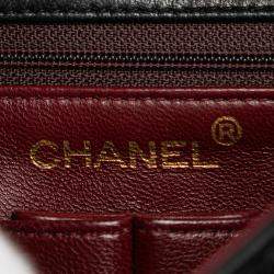 Pre Owned Chanel Black Mini Square Quilted Lambskin Single Flap