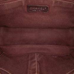 Pre Owned Chanel Black Jumbo Quilted Aged Calfskin Portobello Flap