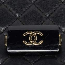 Pre Owned Chanel Black Quilted Leather Beauty Lock Flap Bag