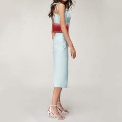 Pre Owned Chanel Red Quilted Leather Boy Flap Wallet On Chain