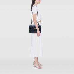 Pre Owned Chanel Black Medium Lambskin Trendy CC Top Handle Bag