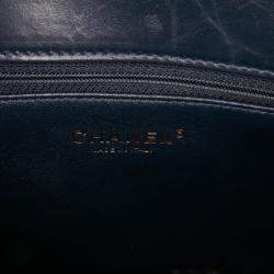 Pre Owned Chanel Black Medium Lambskin Trendy CC Top Handle Bag