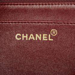 Pre Owned Chanel Black Medium Lambskin Diana Flap