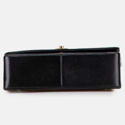 Pre Owned Chanel Black Medium Lambskin Diana Flap
