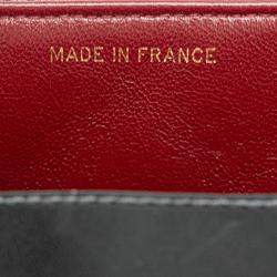 Pre Owned Chanel Black Medium Lambskin Diana Flap