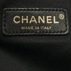 Pre Owned Chanel Black Fabric and Straw Medium Deauville Tote