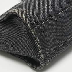 Pre Owned Chanel Black Fabric and Straw Medium Deauville Tote