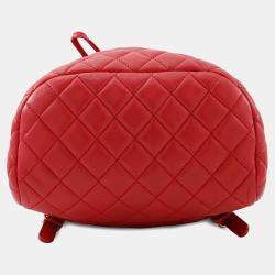 Pre Owned Chanel Urban Spirit Red Lambskin Backpack