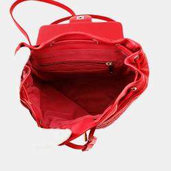 Pre Owned Chanel Urban Spirit Red Lambskin Backpack