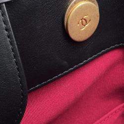 Pre Owned Chanel Deauville Small Black Lambskin Shopping Tote Bag