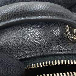 Pre Owned Chanel Matelasse Mini Black Caviar Leather Timeless Classics Backpack