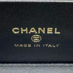 Pre Owned Chanel Vanity Black Caviar Leather Chain Vanity Bag
