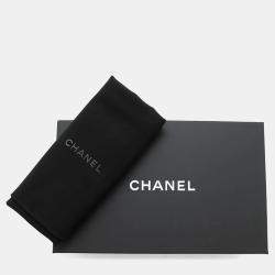 Pre Owned Chanel Vanity Black Caviar Leather Chain Vanity Bag