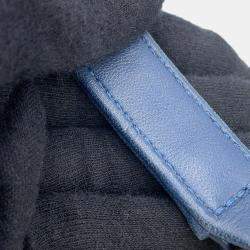 Pre Owned Chanel Boy Patchwork Blue Denim Chain Shoulder Bag