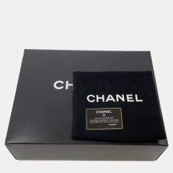 Pre Owned Chanel Boy Patchwork Blue Denim Chain Shoulder Bag