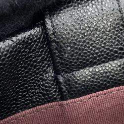 Pre Owned Chanel Timeless Classics Black Caviar Leather Chain Clutch Bag